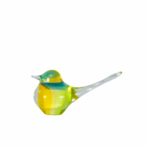 Svaja Basil Bird Glass Sculpture Lime & Yellow - Small