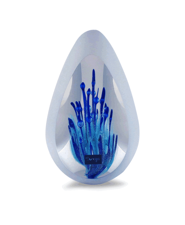 Coral Glass Sculpture - Blue & Teal - Large - Svaja
