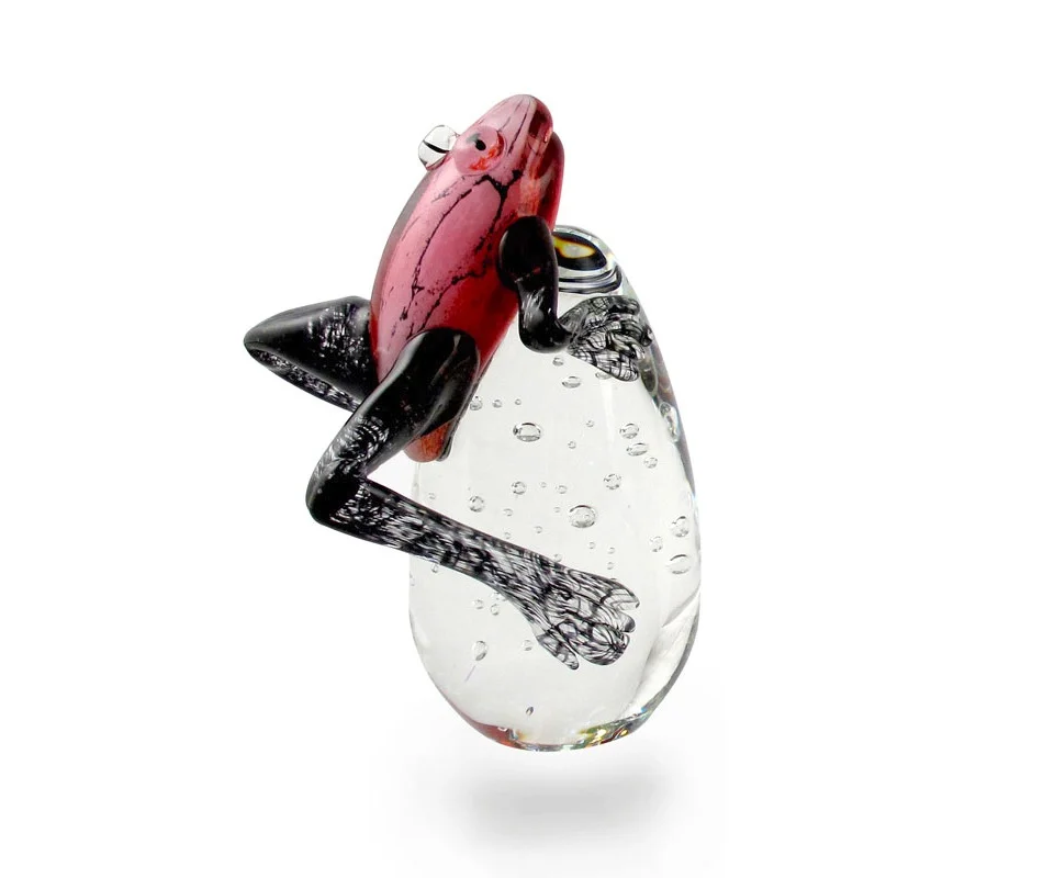 Svaja Freddie Frog Glass Sculpture - Pink