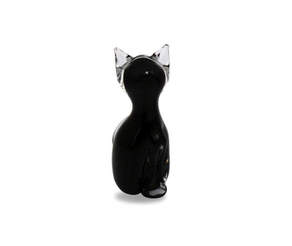 Svaja Katie Kitten Glass Sculpture- Black