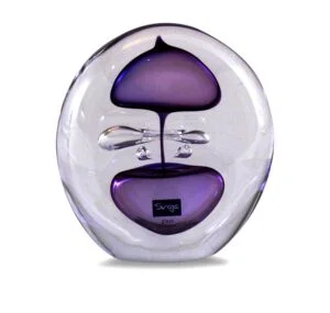 Madagascar Glass Sculpture - Violet - Large - Svaja