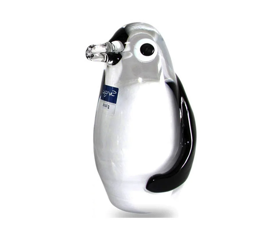 Svaja Mummy Penguin Glass Sculpture
