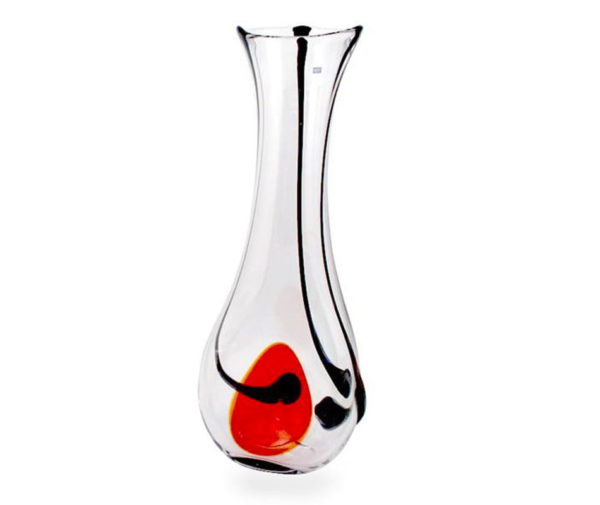 Svaja Orchid Tall Glass Vase - Scarlet