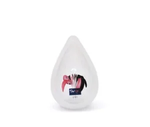 Pearl Iris Glass Sculpture - Pink & Black - Svaja