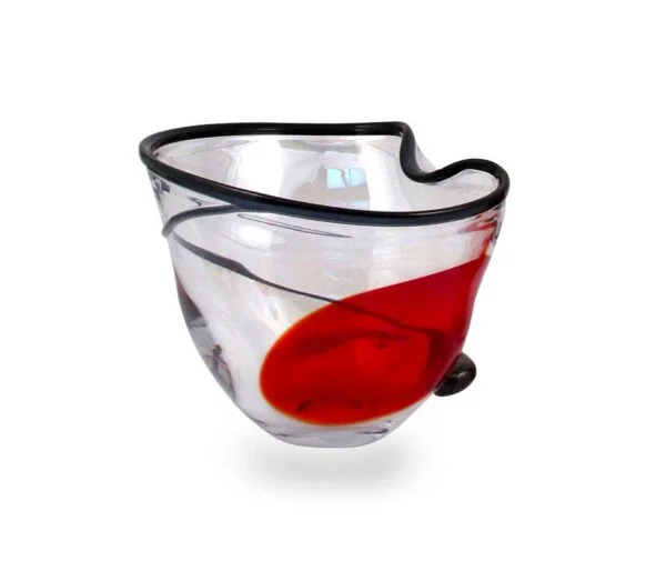 Svaja Orchid Glass Bowl - Scarlet