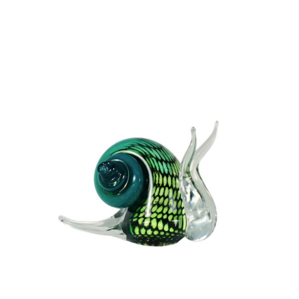 Svaja Sidney Snail Glass Sculpture - Green - Junior
