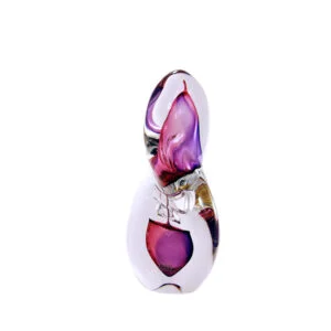 Svaja Twister Glass Sculpture - Pink & Violet