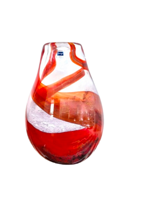 Red Sands Glass Vase Handmade