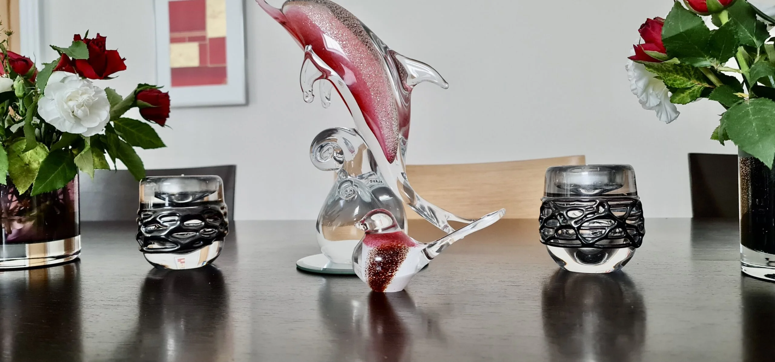 Dave Dolphin Glass Sculpture - Svaja