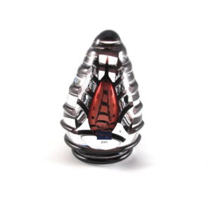 Helix Glass Sculpture - Burgundy - Svaja