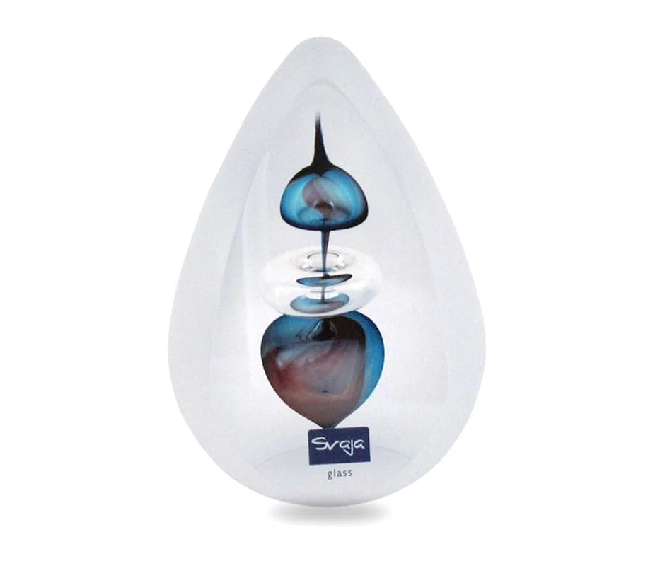 Porto Santo Glass Sculpture - Sea Blue & Violet - Svaja