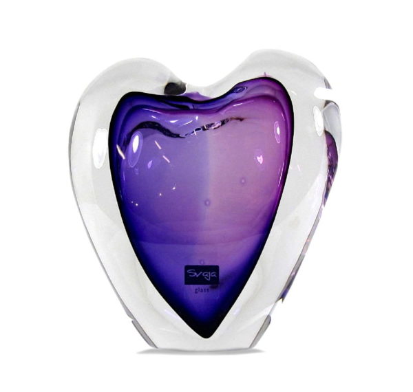 Sweetheart Glass Sculpture - Violet - Svaja