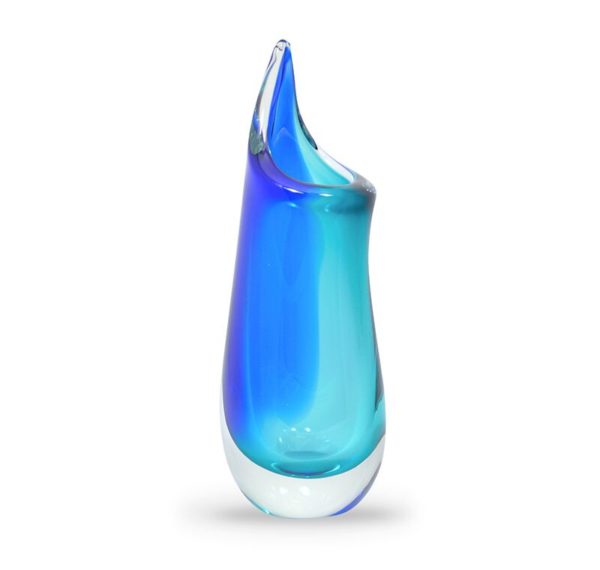 Svaja Zinat Glass Vase - Blue & Teal